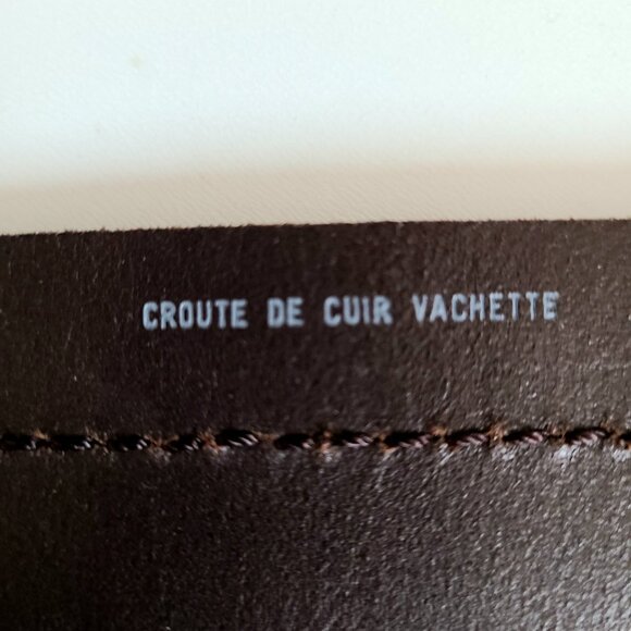 Genuine leather brown belt. Made in France, - Picture 8 of 11